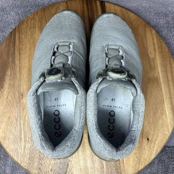 ECCO Biom Hybrid 3 BOA Spikeless Gore-Tex Men 7 WIDE Gray Yak Leather Golf Shoes
