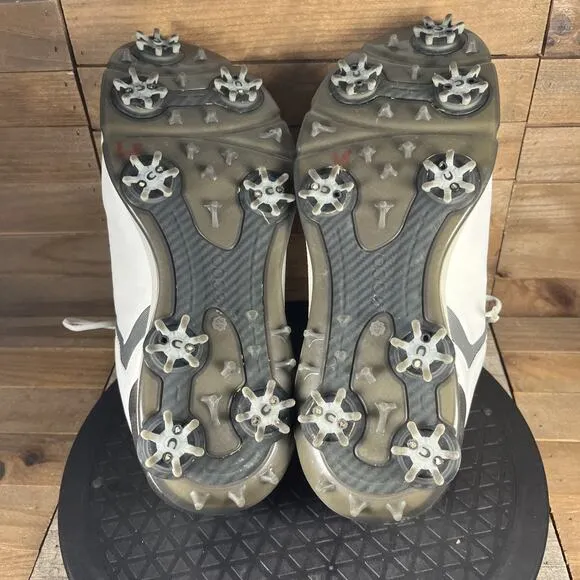 ECCO Biom Shoes Mens Sz 8-8.5 G2 GTX Golf Cleats White Leather W Spikes EUR 42