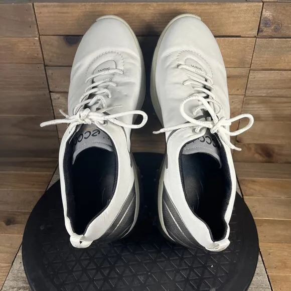 ECCO Biom Shoes Mens Sz 8-8.5 G2 GTX Golf Cleats White Leather W Spikes EUR 42