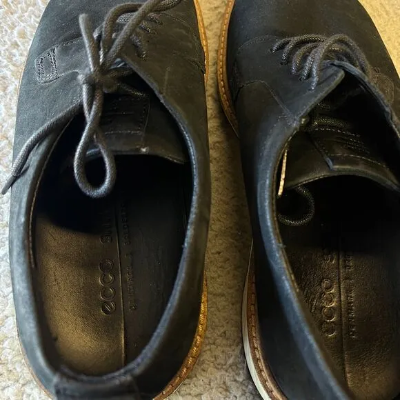ECCO ST 1 Hybrid Derby Dress Shoes US 6 - 6.5 EUR 40  Plain Toe Comfort Black