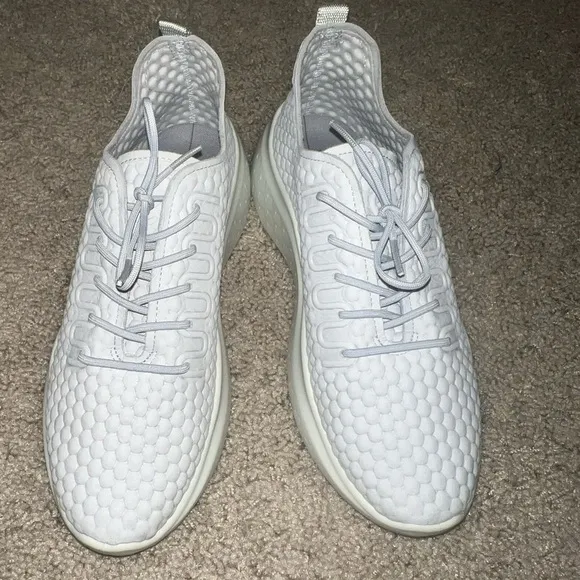 ECCO Womens Therap Gray Textured Athletic Training Lace Shoes Sneakers 8-8.5