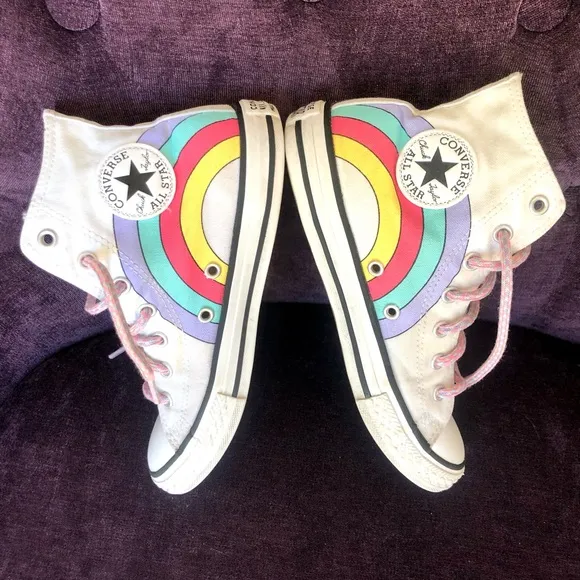 EUC S 3 Unicorn 🦄 Rainbow 🌈 Converse Shoes