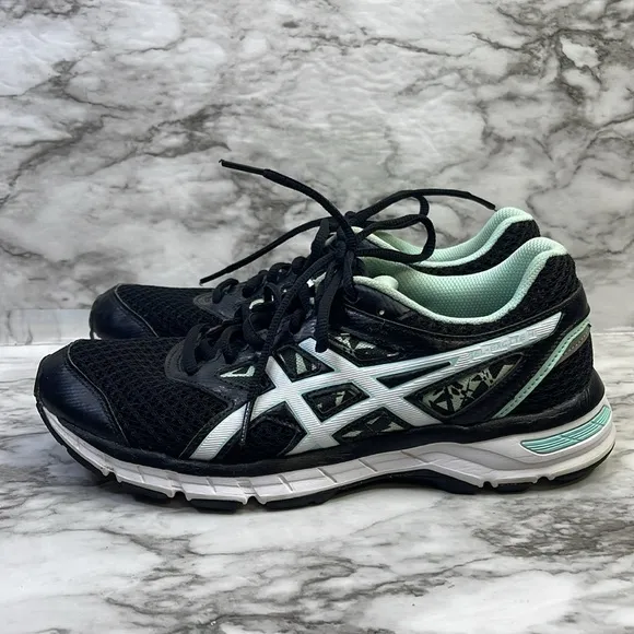 EUC Womens Asics GEL-EXCITE Black Lace-Up Running Shoes size 8.5