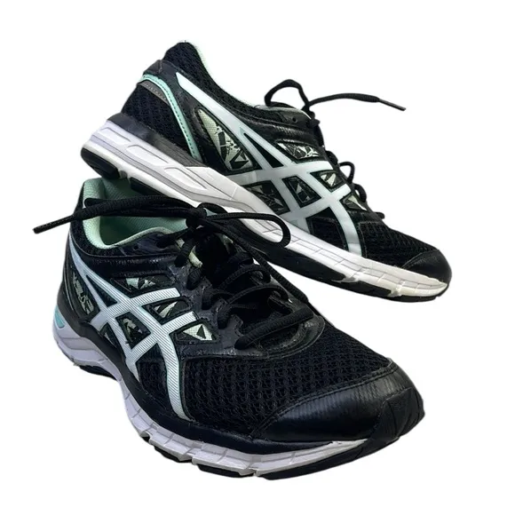 EUC Womens Asics GEL-EXCITE Black Lace-Up Running Shoes size 8.5
