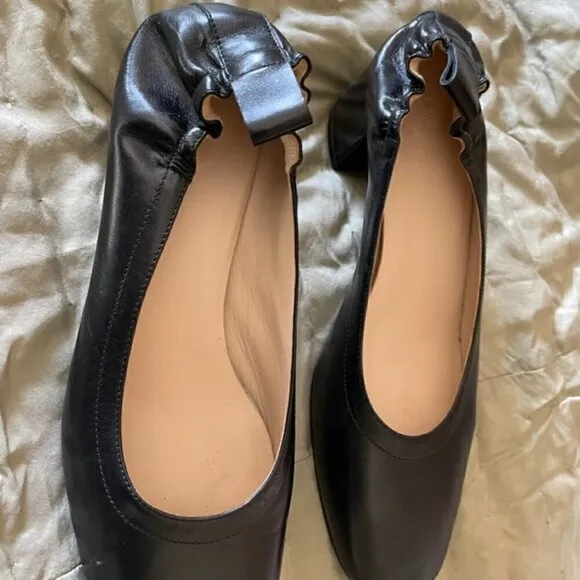 EVERLANE Day Heel  Black Shoes Leather Size 7.5