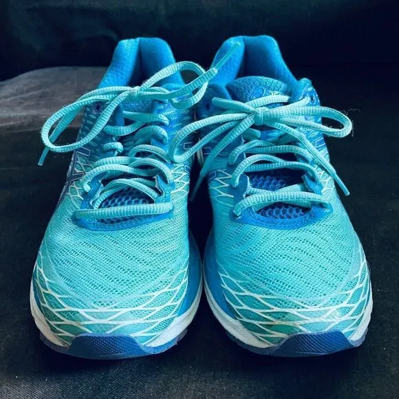Excellent Condition ASICS GEL Nimbus 18 Womens 7 US 38 Medium Running Shoes Blue