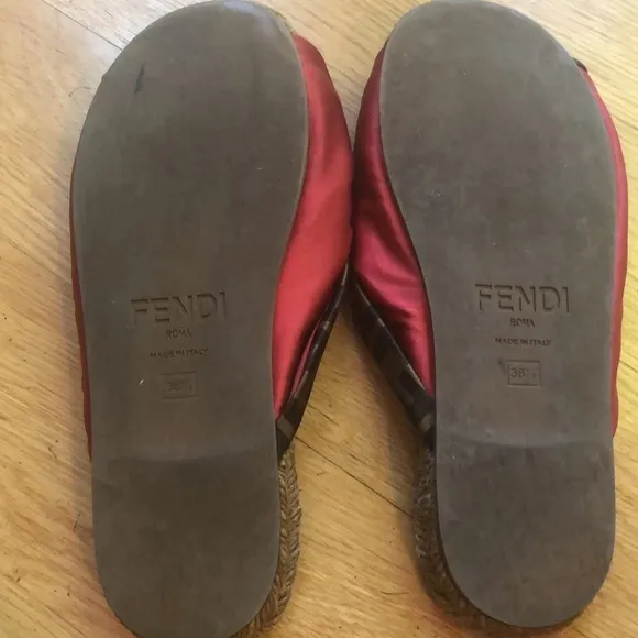 Fendi Espadrille Sandals Size 38 1/2 in EUC