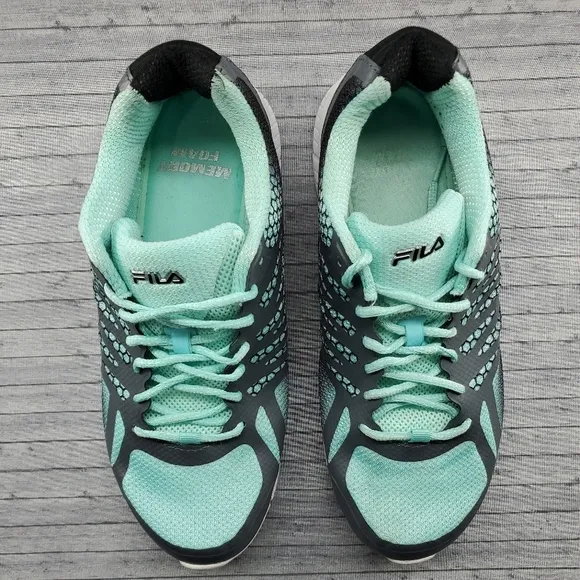 Fila Green Gray Running Shoes‎ Sneakers Memory Speedstride 5RW00022-057 Size 9.5