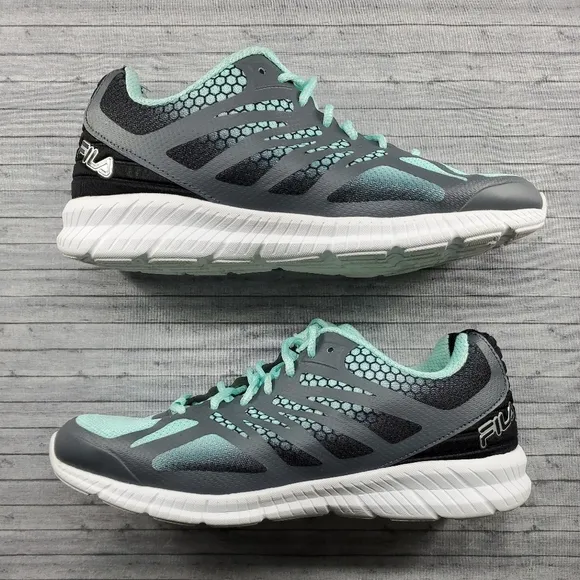 Fila Green Gray Running Shoes‎ Sneakers Memory Speedstride 5RW00022-057 Size 9.5