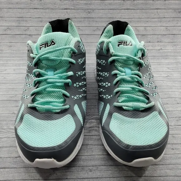 Fila Green Gray Running Shoes‎ Sneakers Memory Speedstride 5RW00022-057 Size 9.5