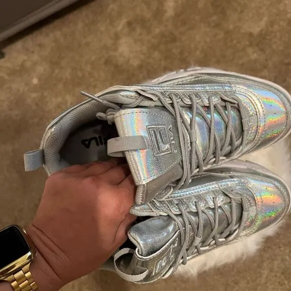 Fila holographic shoes y2k size 9