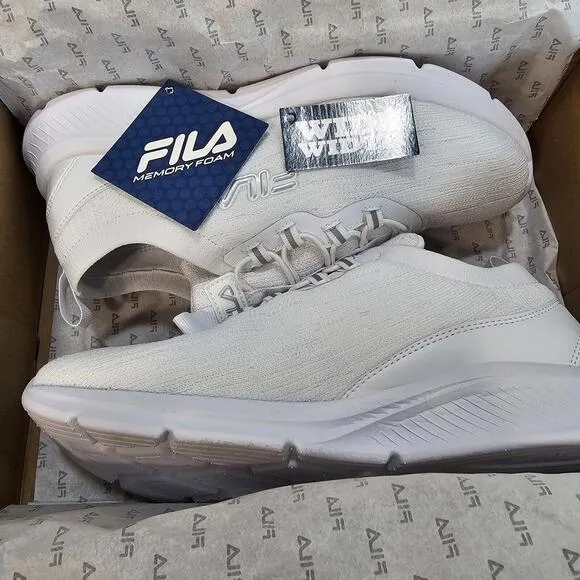 Fila Memory Skyway 2.0 Air Mesh Sneakers White Women's Size 8.5 Wide Width