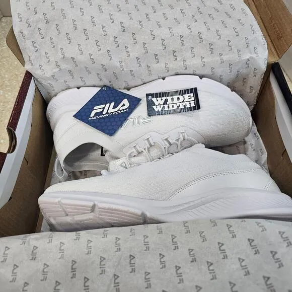 Fila Memory Skyway 2.0 Air Mesh Sneakers White Women's Size 8.5 Wide Width