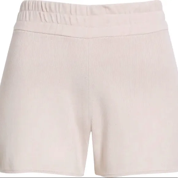 Final few left!❤️REISS ribbed knit shorts blush pink beige summer lounge $240