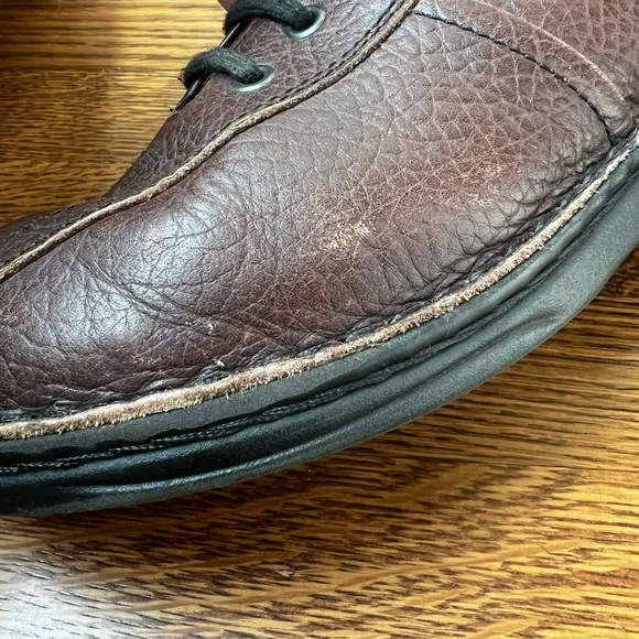 FINN COMFORT GERMANY Dijon Brown Textured Leather Shoes Academia Classic 9.5