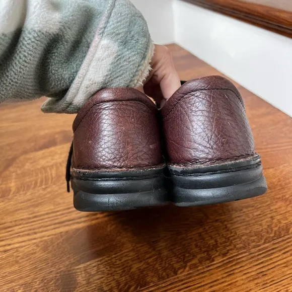 FINN COMFORT GERMANY Dijon Brown Textured Leather Shoes Academia Classic 9.5