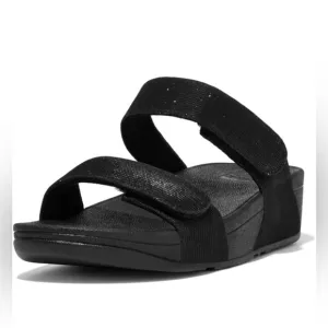 FitFlop - Lulu Adjustable Shimmerlux Slides - NEW