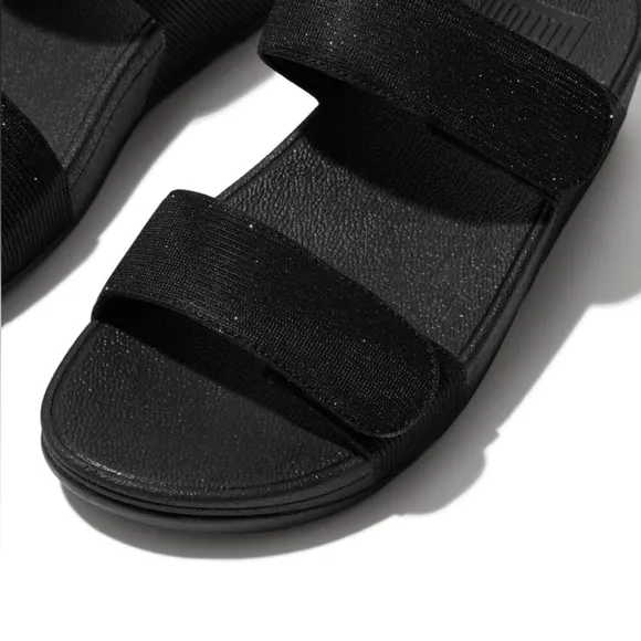 FitFlop - Lulu Adjustable Shimmerlux Slides - NEW