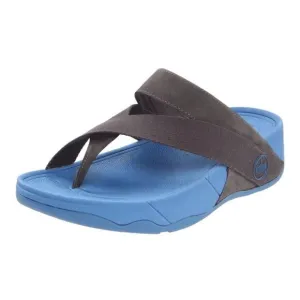 Fitflop | Size 10 Wobble Board Blue Canvas Thong Sandal Flip Flop