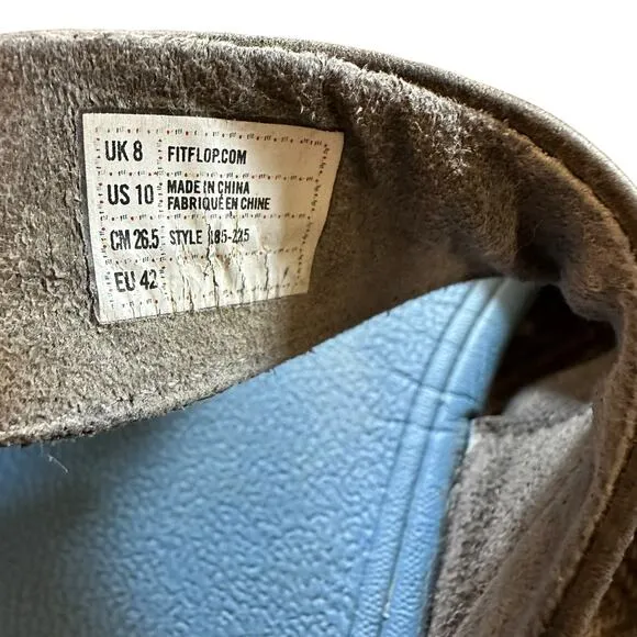 Fitflop | Size 10 Wobble Board Blue Canvas Thong Sandal Flip Flop