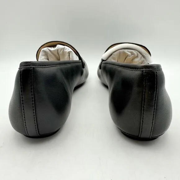 FitFlop Womens Delicato Loafers US 10 EU 42 Black Leather Slip On NIB