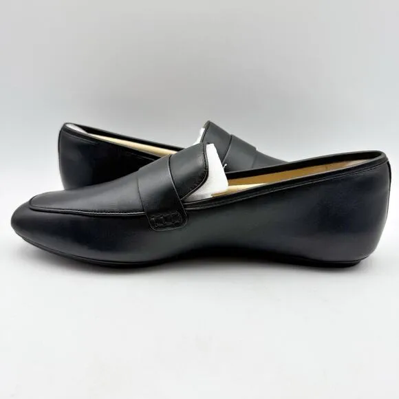FitFlop Womens Delicato Loafers US 10 EU 42 Black Leather Slip On NIB