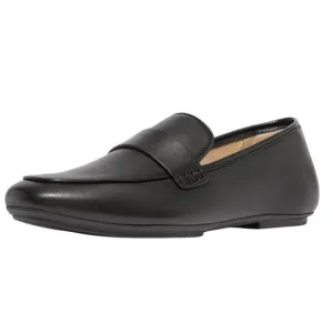 FitFlop Womens Delicato Loafers US 10 EU 42 Black Leather Slip On NIB