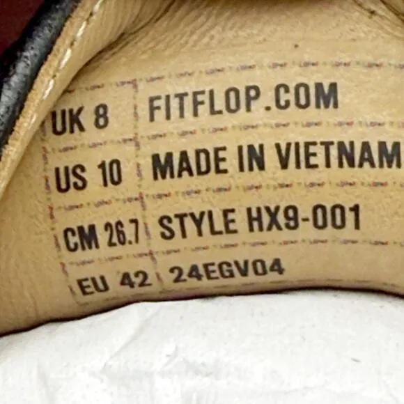 FitFlop Womens Delicato Loafers US 10 EU 42 Black Leather Slip On NIB