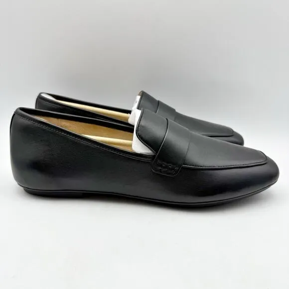 FitFlop Womens Delicato Loafers US 10 EU 42 Black Leather Slip On NIB