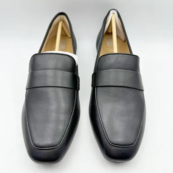FitFlop Womens Delicato Loafers US 10 EU 42 Black Leather Slip On NIB