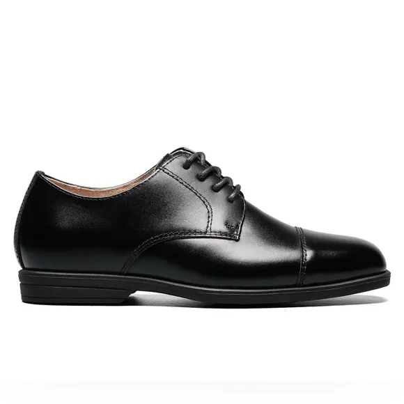 Florsheim Boys Reveal cap toe jr. oxford shoes, black, size 3, NIB
