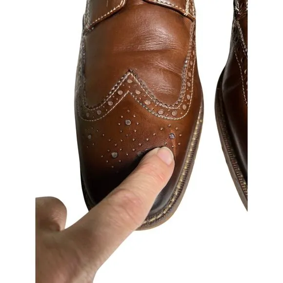 Florsheim Men’s 11D Wingtip Oxford Shoes Brown Leather Brogue Dress