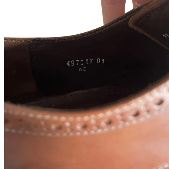 Florsheim Men’s 11D Wingtip Oxford Shoes Brown Leather Brogue Dress