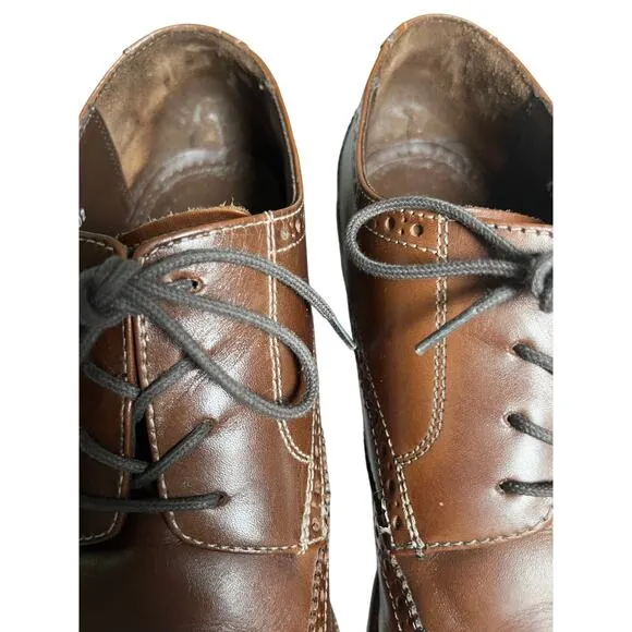 Florsheim Men’s 11D Wingtip Oxford Shoes Brown Leather Brogue Dress