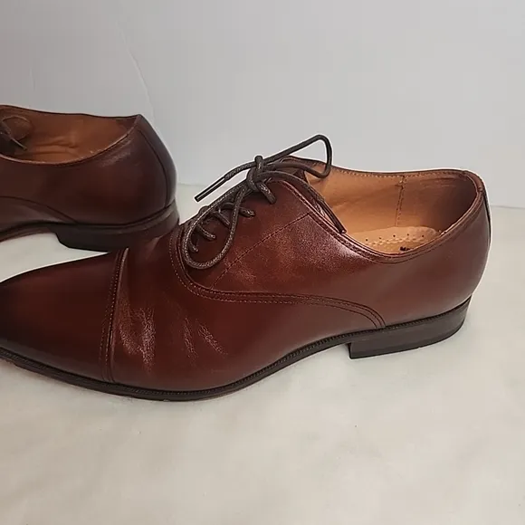 Florsheim Men's Francisco Cognac Cap-Toe Oxford 11528-221 Memory Foam Size 9 D