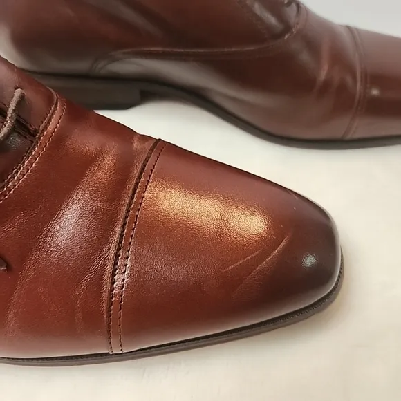 Florsheim Men's Francisco Cognac Cap-Toe Oxford 11528-221 Memory Foam Size 9 D