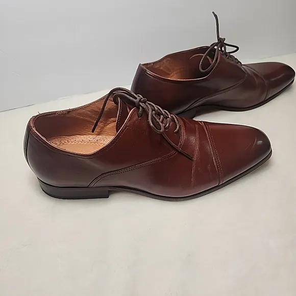 Florsheim Men's Francisco Cognac Cap-Toe Oxford 11528-221 Memory Foam Size 9 D