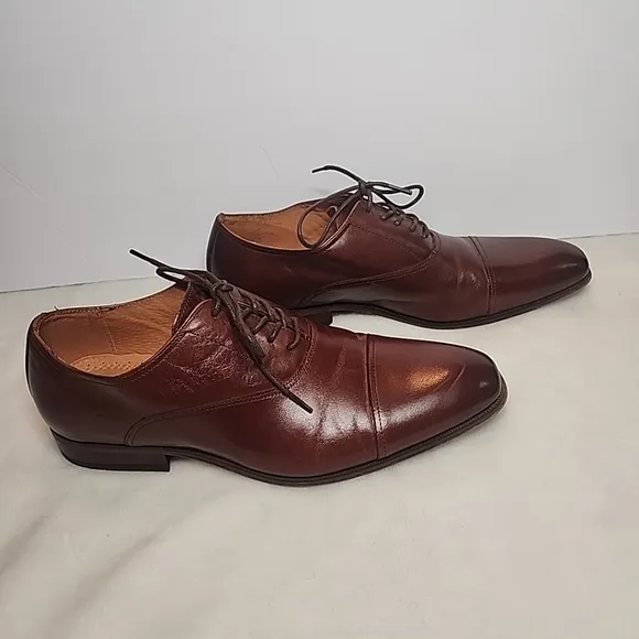 Florsheim Men's Francisco Cognac Cap-Toe Oxford 11528-221 Memory Foam Size 9 D