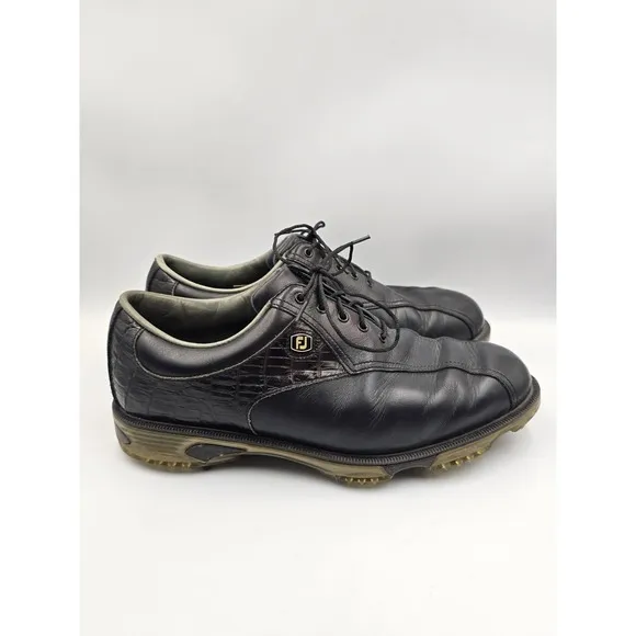 Footjoy FJ Dryjoys Tour Golf Shoes 10W Wide Black Spiked