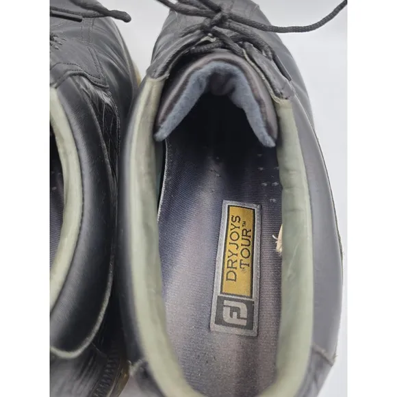 Footjoy FJ Dryjoys Tour Golf Shoes 10W Wide Black Spiked