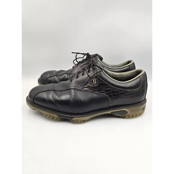 Footjoy FJ Dryjoys Tour Golf Shoes 10W Wide Black Spiked