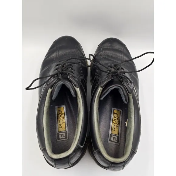 Footjoy FJ Dryjoys Tour Golf Shoes 10W Wide Black Spiked