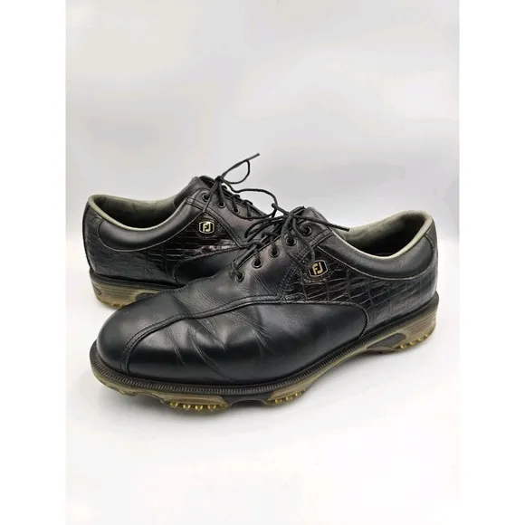 Footjoy FJ Dryjoys Tour Golf Shoes 10W Wide Black Spiked