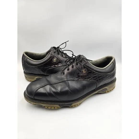 Footjoy FJ Dryjoys Tour Golf Shoes 10W Wide Black Spiked