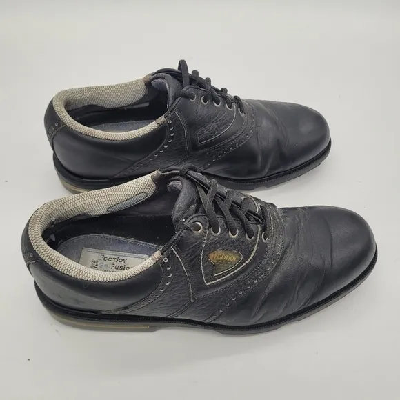 FootJoy Gel Fusion Oxford Golf Shoes Cleats Men's Size 8.5 Black