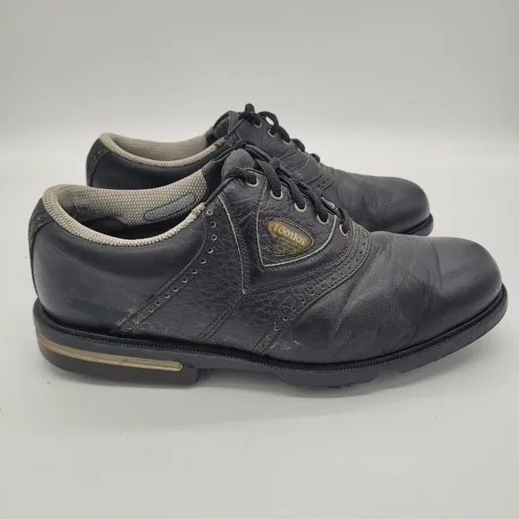 FootJoy Gel Fusion Oxford Golf Shoes Cleats Men's Size 8.5 Black