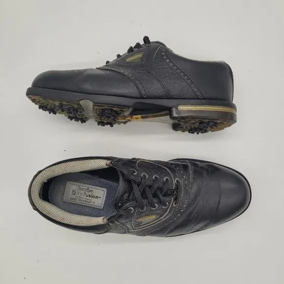FootJoy Gel Fusion Oxford Golf Shoes Cleats Men's Size 8.5 Black