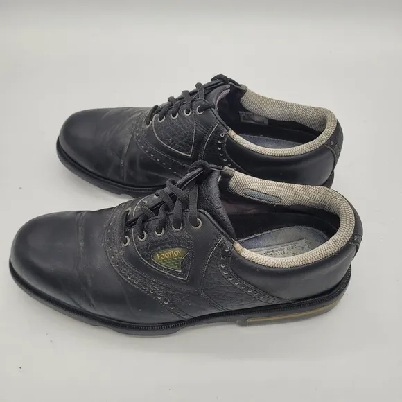 FootJoy Gel Fusion Oxford Golf Shoes Cleats Men's Size 8.5 Black