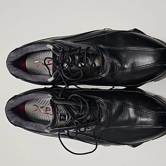 Footjoy xps1 golf shoes men's 7.5 Wide black great pre-owned condition
