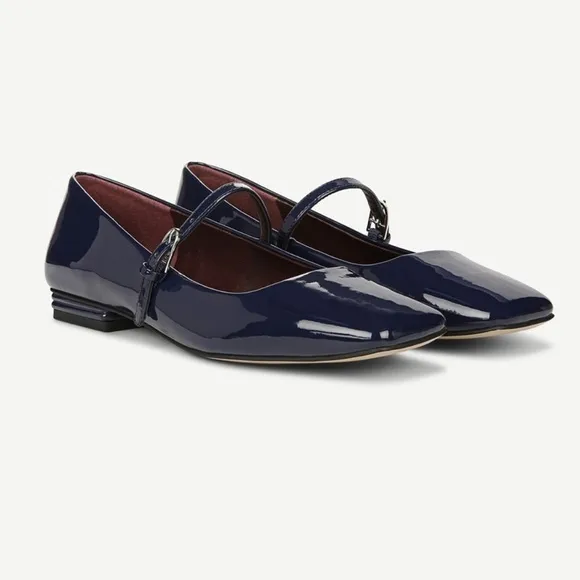 Franco Sarto Blue Patent Mary Janes Tinsley Women's size 7 M NWOT ( V- 5)